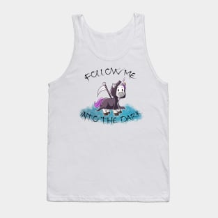 Follow Me into Dark Grim Reaper Unicorn Tank Top